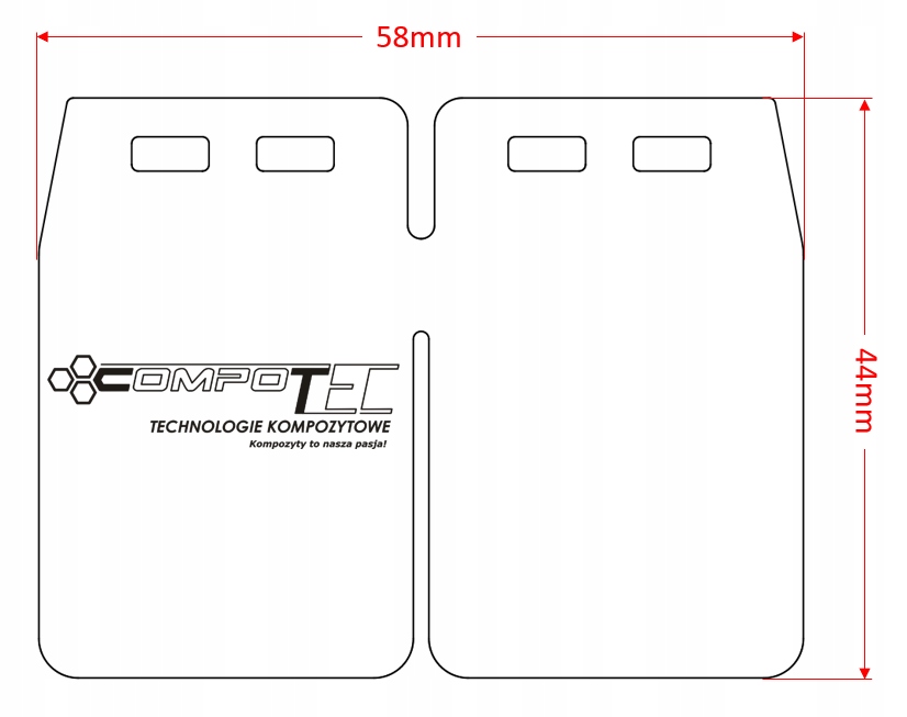 VFORCE 4R 58x44mm 0.35mm 1x listek membrany zaworu membranowego Producent inny