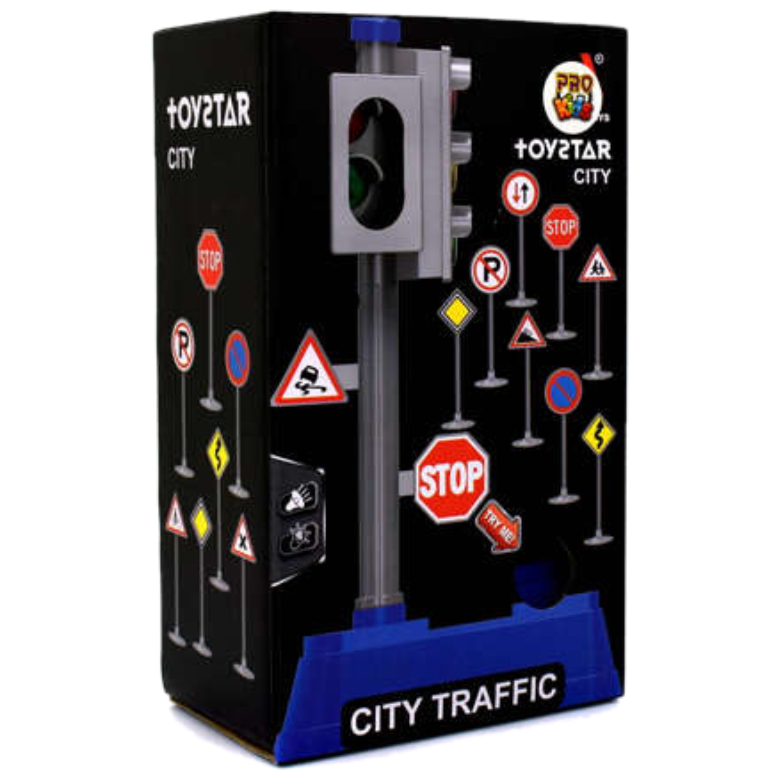 ZNAKI DROGOWE DLA DZIECI Z SYGNALIZACJĄ ŚWIATŁO DŹWIĘK EDUKACYJNE 11SZT Marka Pro Kids