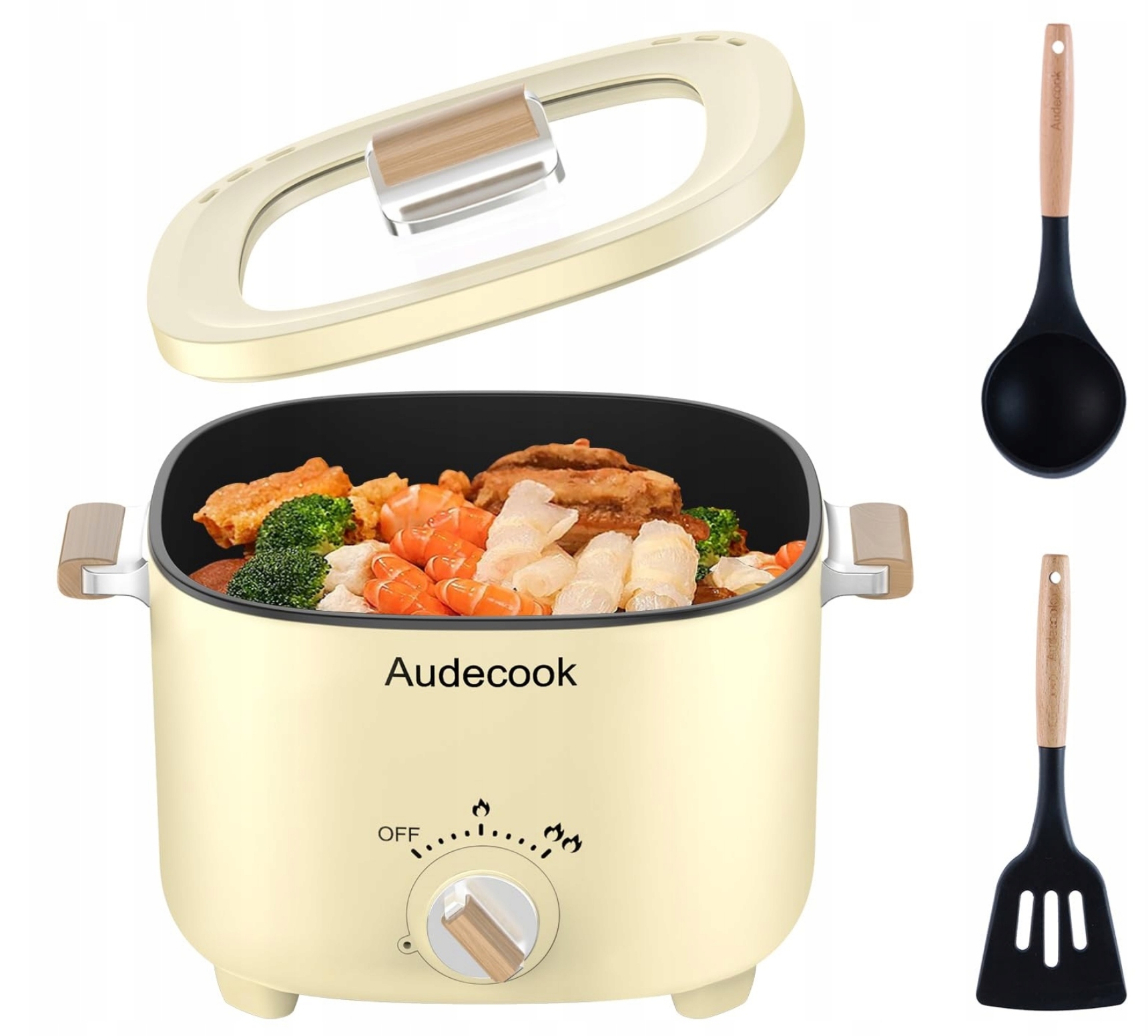 Garnek Elektryczny 2,5L Multicooker 800W Turystyczny Do Ryżu Zupy Ramen