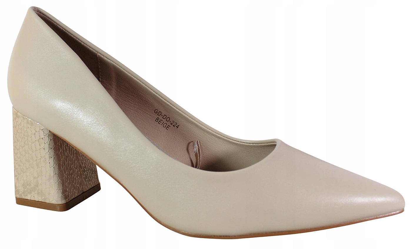 Dámské lodičky Goodin GD-DO-224 Béžová Lico Klocek Elegantní 37