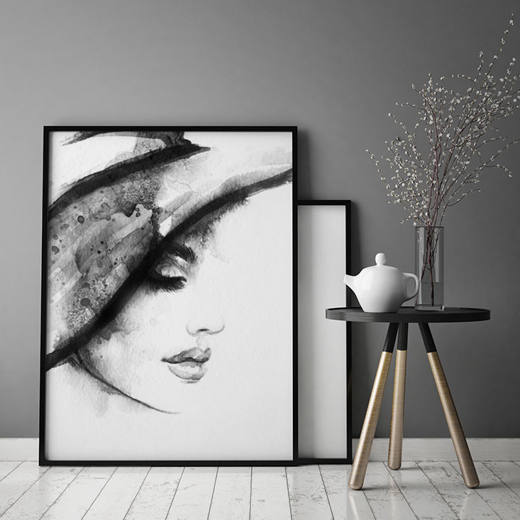 OBRAZ PLAKAT W RAMIE 53x73 cm Moda 3 P541 Szerokość produktu 53 cm