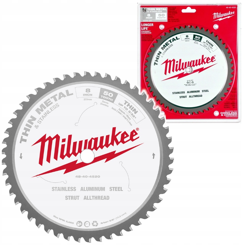Pilový kotouč pro řezání kovu 203x15,87mm 50Z Milwaukee 48404520