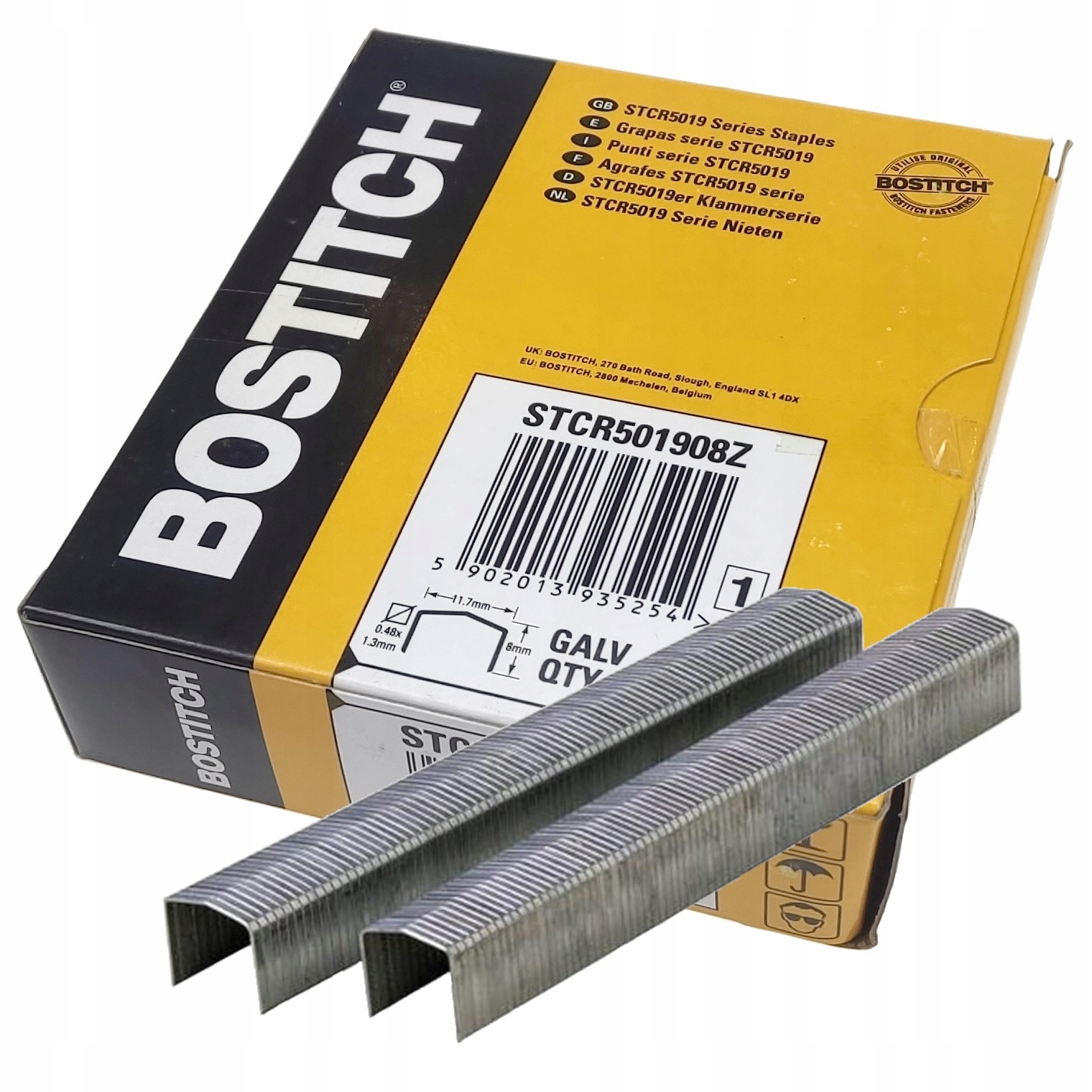 Zszywki galwanizowane Bostitch STCR5019 8x11mm 5000szt STCR501908Z Stan opakowania oryginalne
