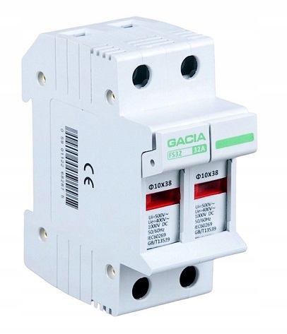 

Rozłącznik Bezpiecznik Z Kontrolką 10x38 1000V DC