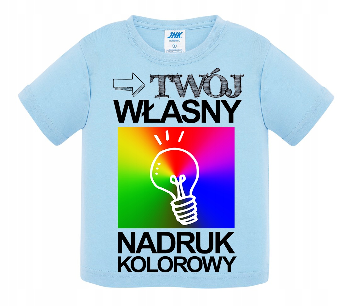 

Koszulka Z Własnym Nadrukiem grafiką Błękitna 86
