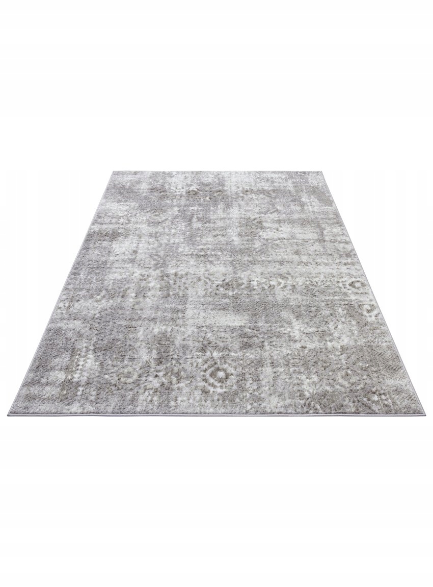 Koberec do obývačky 200 x 280 cm, mäkký, plyšový, šedo béžový