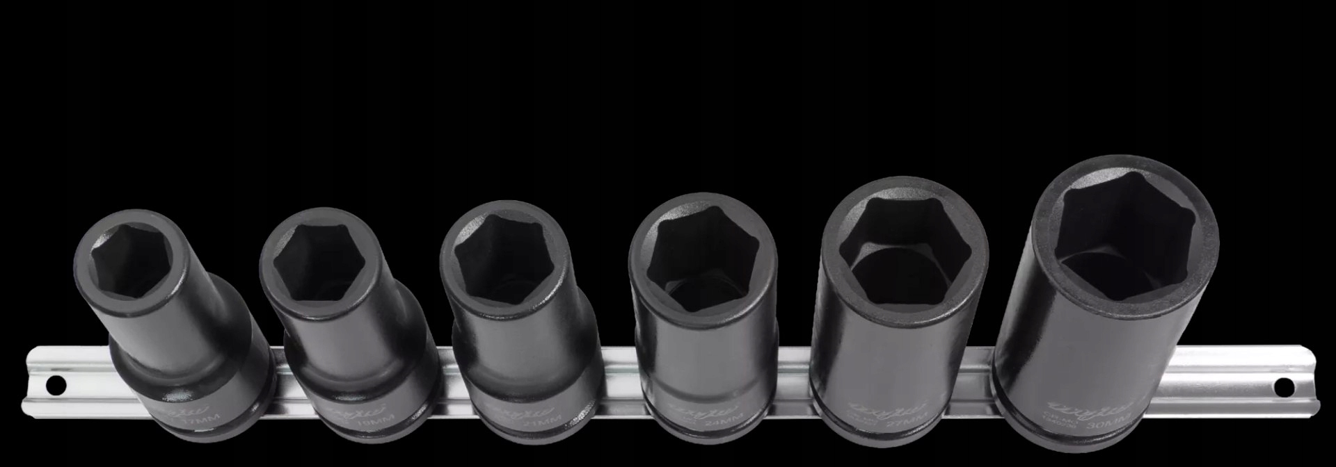 ZESTAW NASADEK UDAROWYCH DŁUGICH 3/4" NA SZYNIE