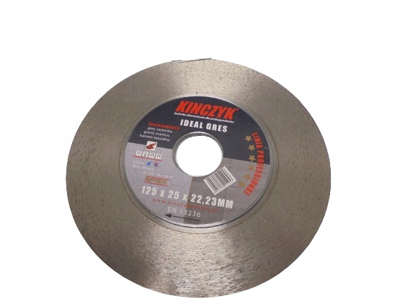 Diamantový kotouč kontinuální gres granit, mramor kámen 125 mm Kinczyk