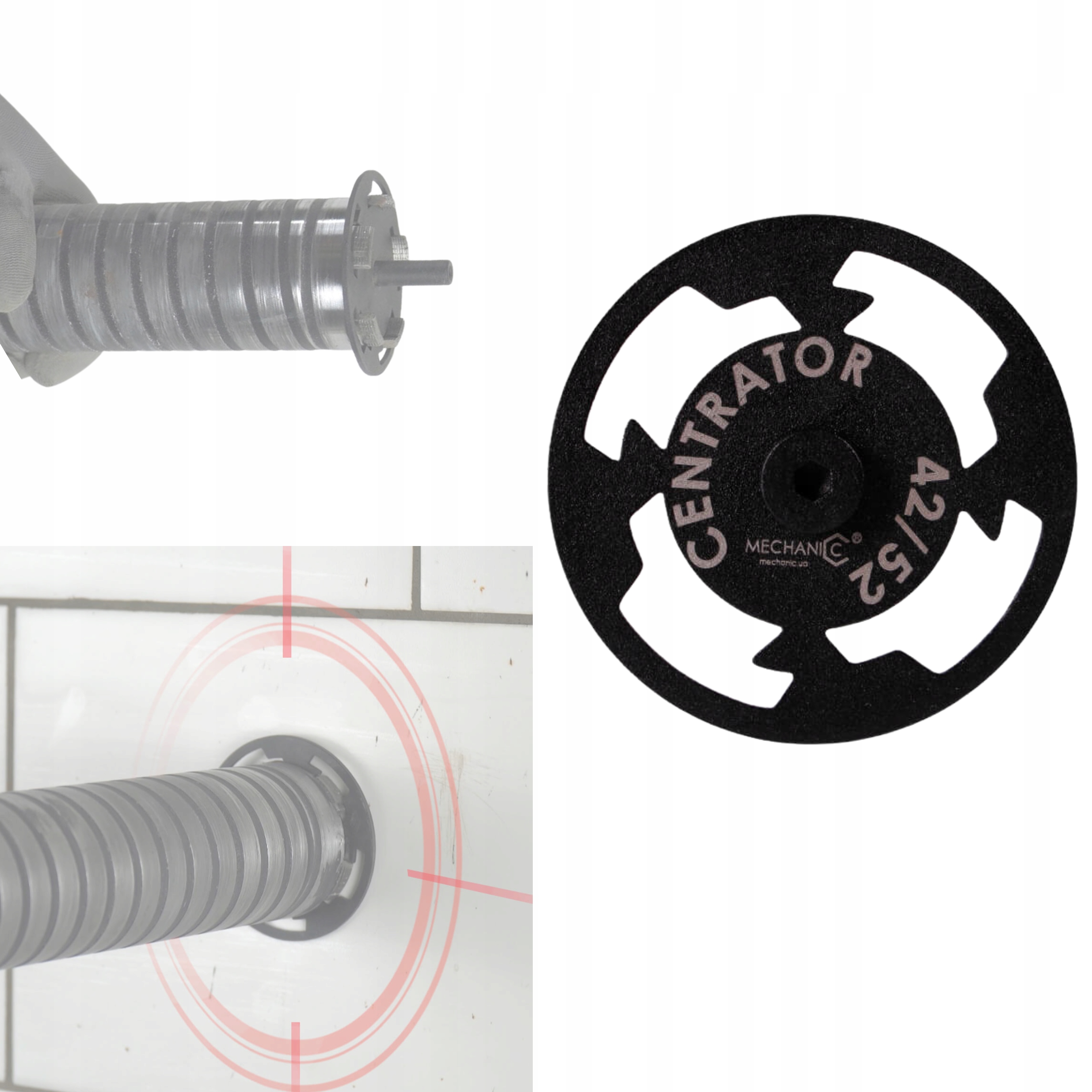 NAKŁADKA CENTRUJĄCA DO WIERTEŁ KORONKOWYCH CENTRATOR RS/M-TX 42/52 MECHANIC