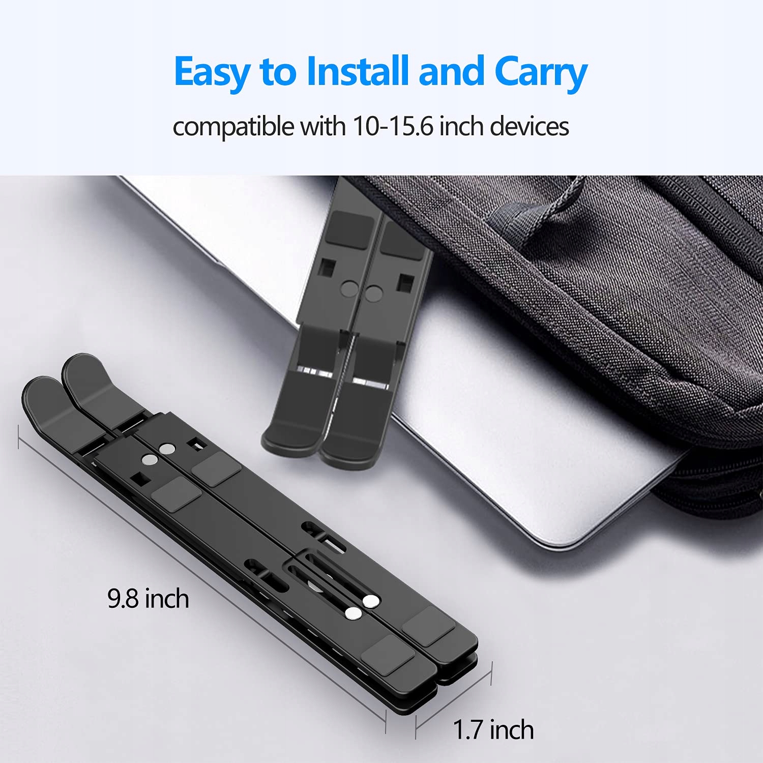 AUYUIIY ALUMINIOWA REGULOWANA SKŁADANA PODSTAWKA POD LAPTOPA 10-156 CALI — miniatura 4