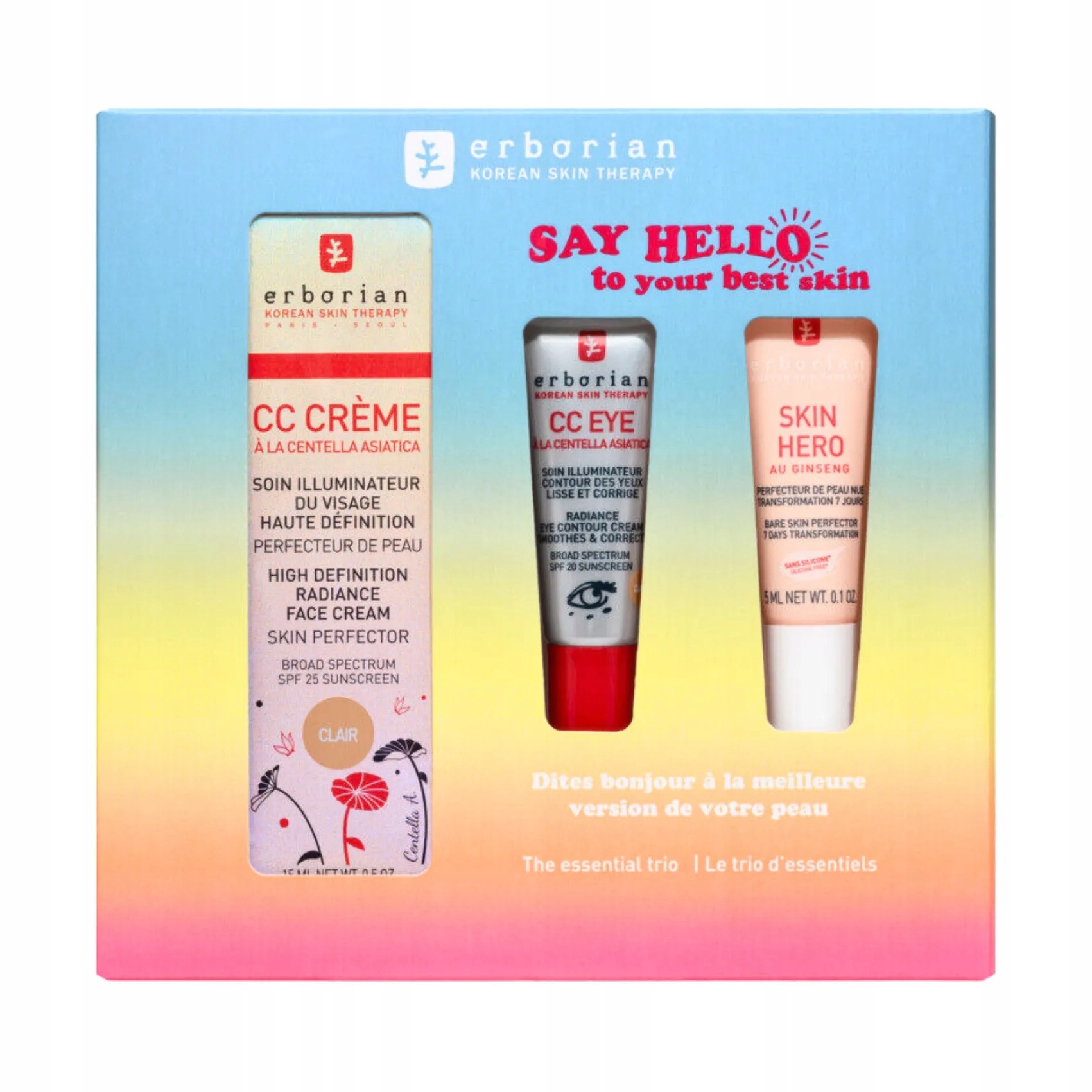 Erborian The Essential Trio Clair sada CC Crème CC Eye Skin Hero