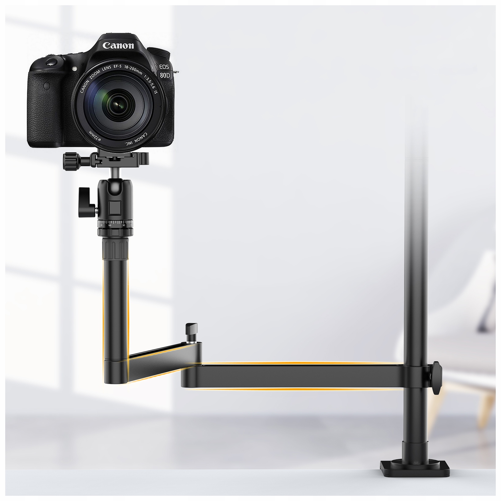 BIURKOWY STATYW STUDYJNY RADIOWY STOŁOWY UCHWYT Minimalna wysokość produktu 77 cm