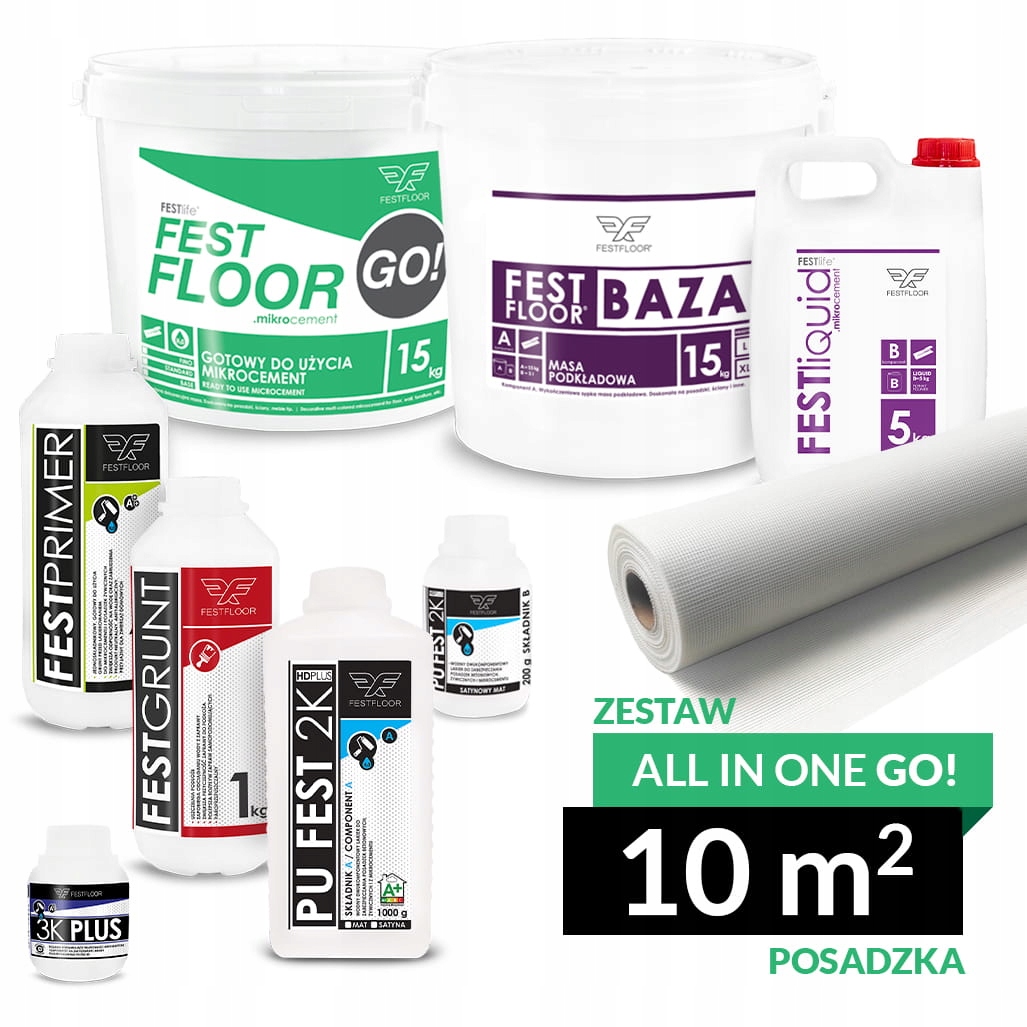 Mikrocement All In One Go! – sada na 10 M2 – s Pf 2K na 1 vrstvu