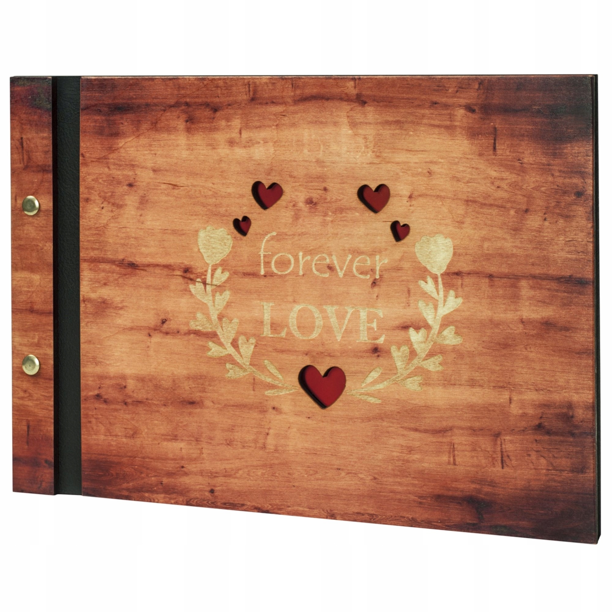 Dřevěný fotoalbum 60 str láska navždy