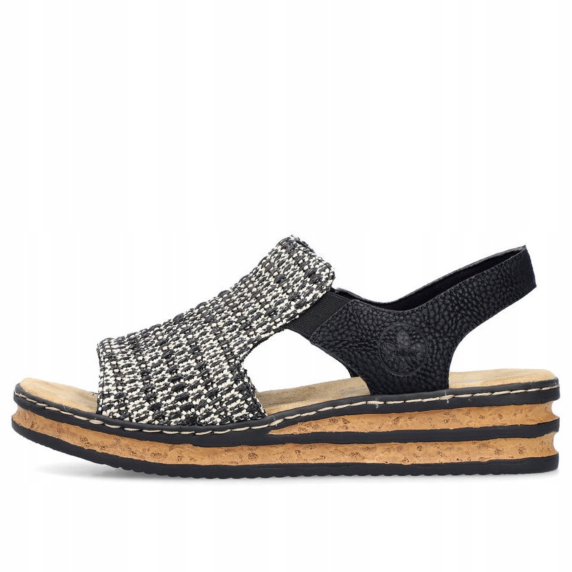 Sandały damskie Rieker 62971-00 BLACK COMBINATION czarne EKO SKÓRA R.39 Marka Rieker