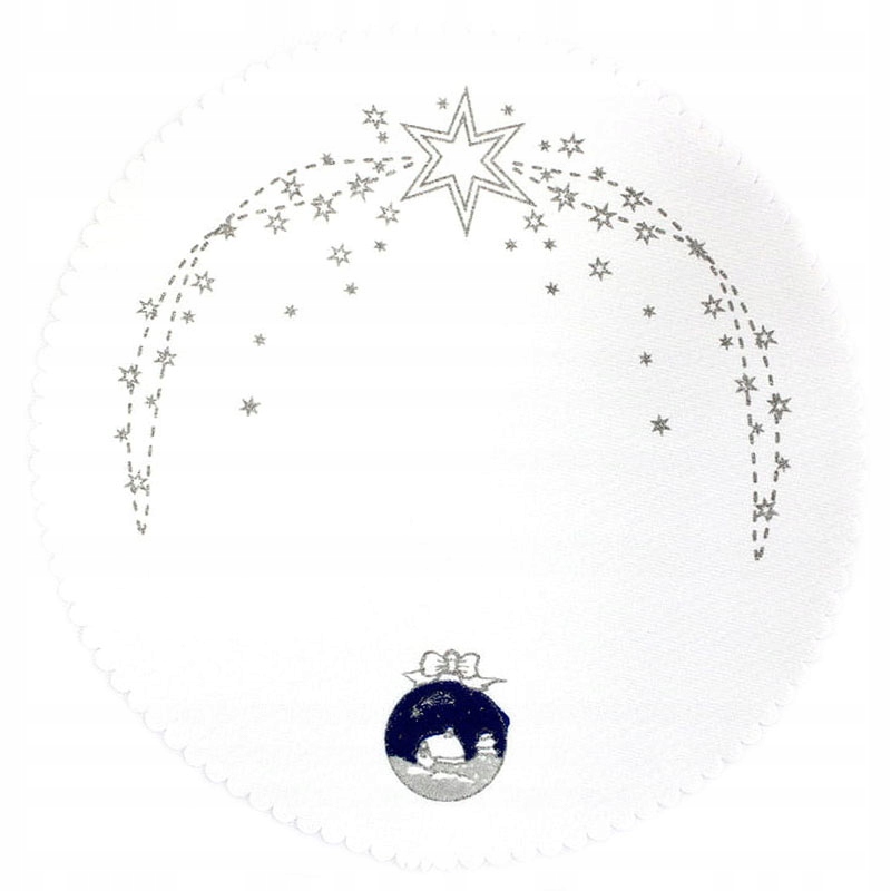 

Serweta w ząbek granatowo-srebrna 30x30 cm