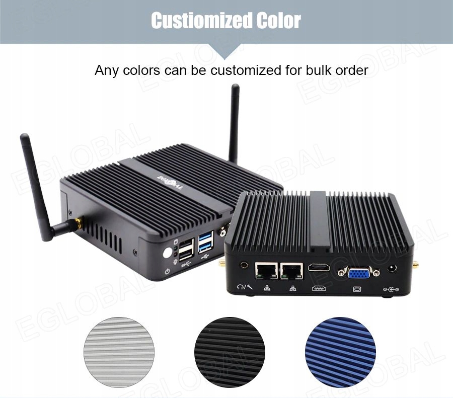 Przemysłowy mini PC Intel WiFi HDMI VGA 2xRJ45 WIN System operacyjny Windows 10 Professional