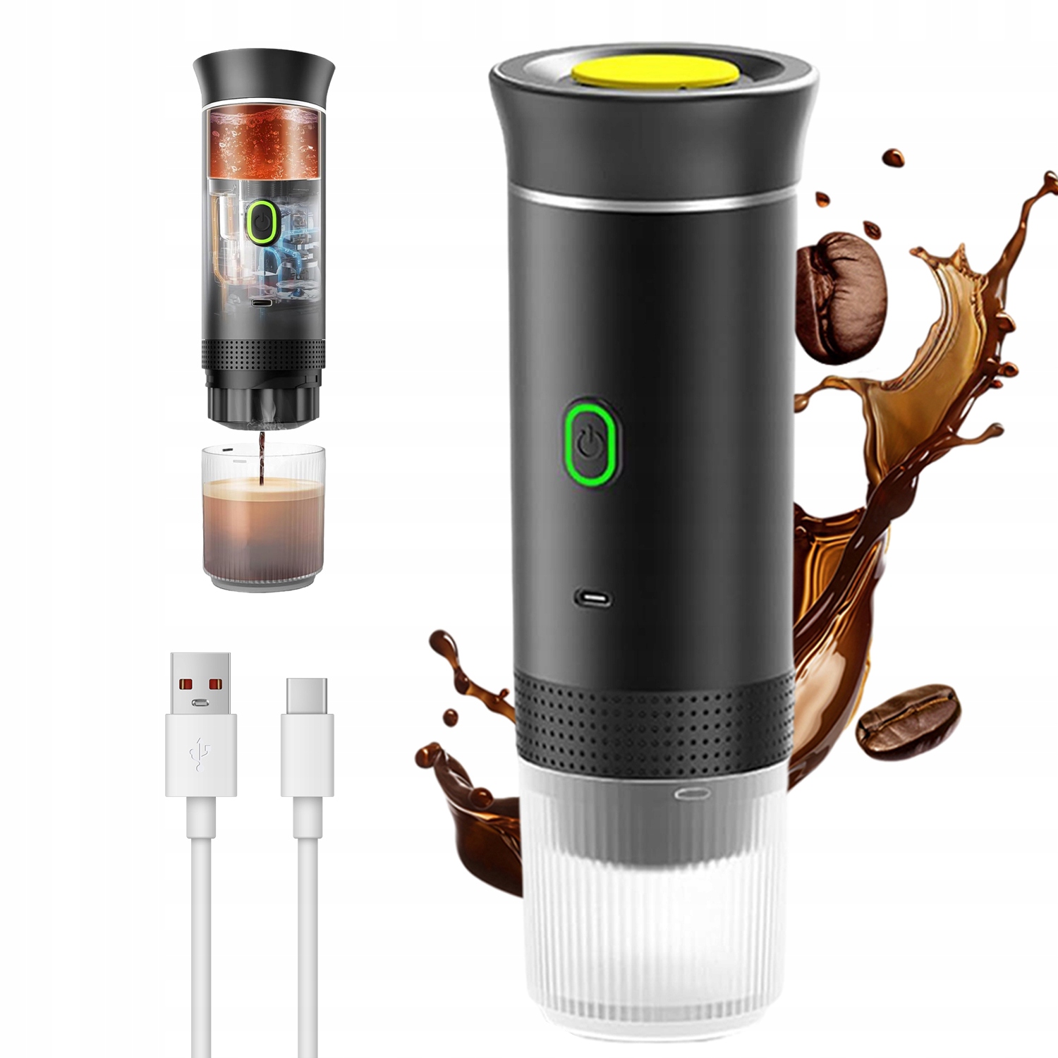 Kapslový Kávovar 60 ML S Baterií 7500 Mah Pro Espresso Usb