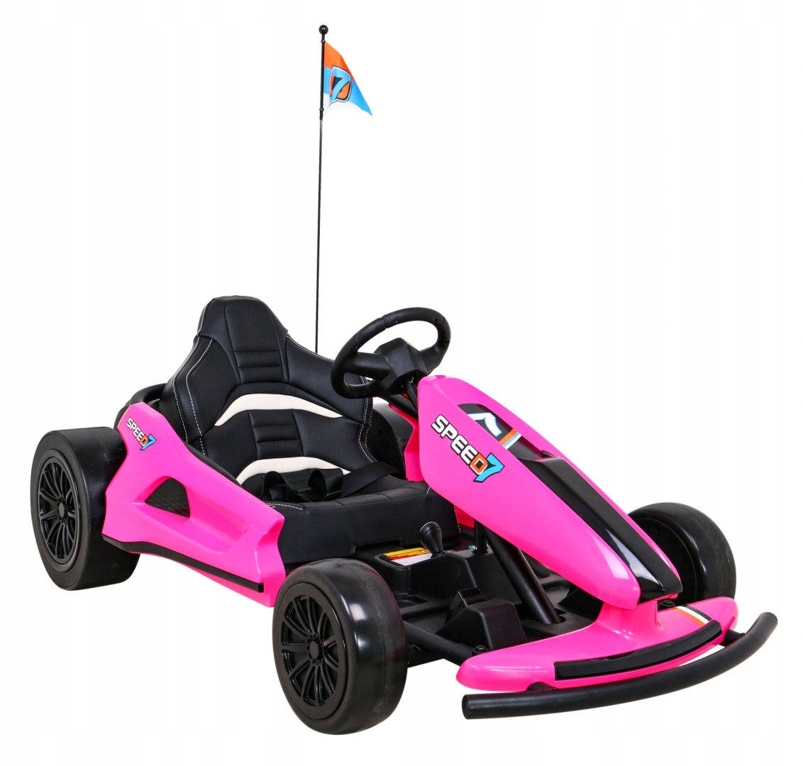 GOKART SPEED 7 DRIFT KING Różowy ekoskóra Szerokość pojazdu 1 cm