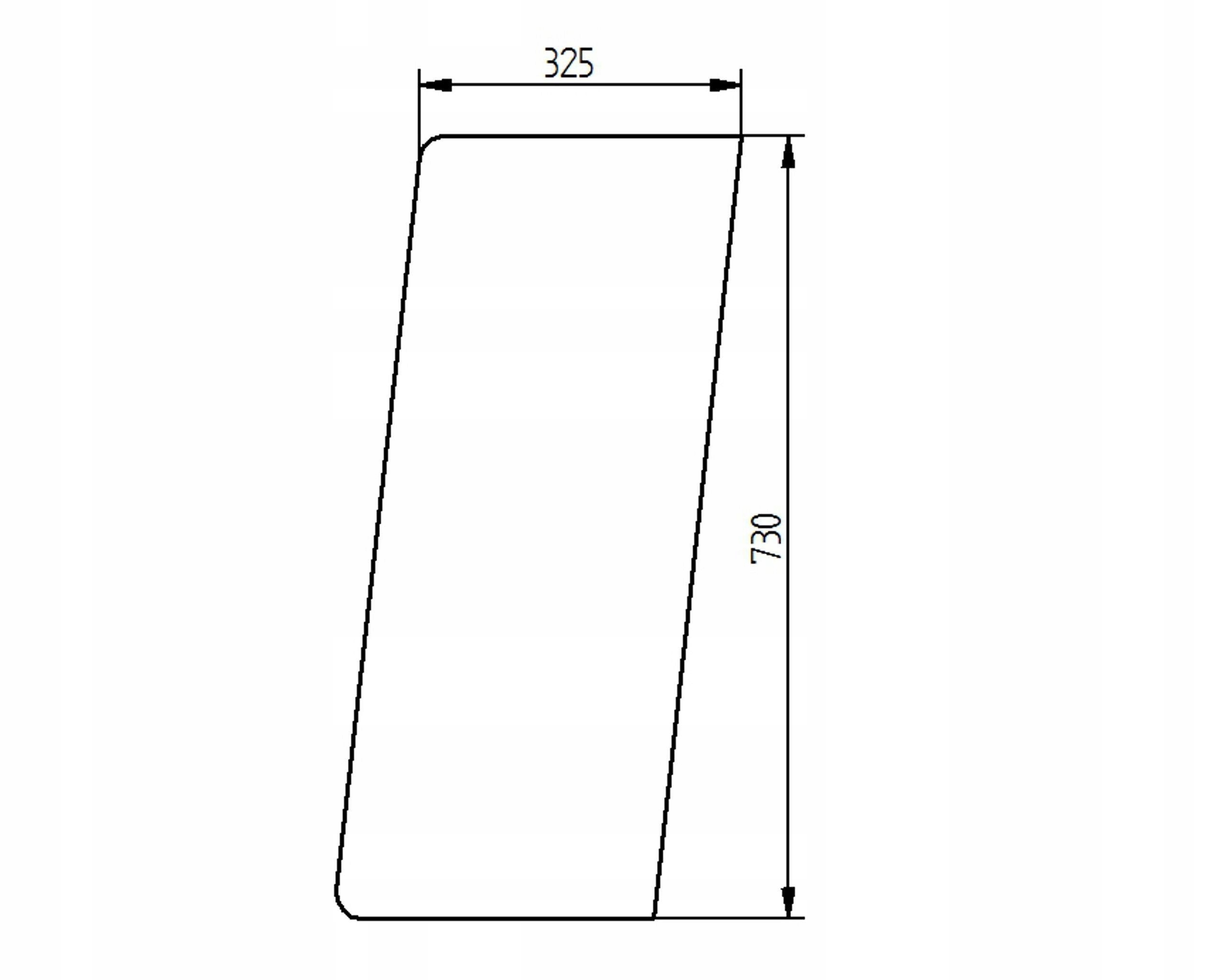 sklo bagr Cat dveře horní přední 123-6512
