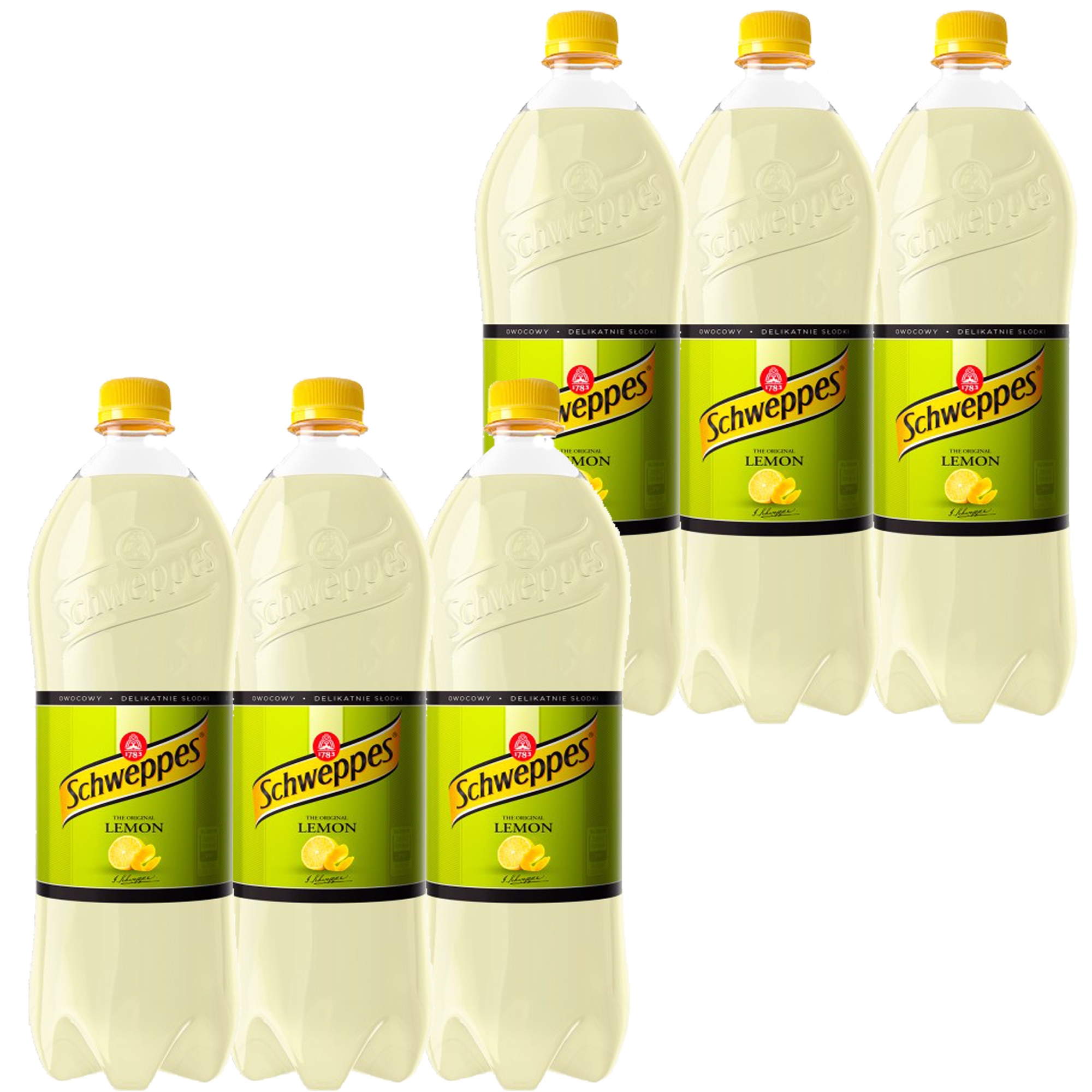Levně Schweppes Lemon Sycený nápoj 1,35 l x 6 kusů
