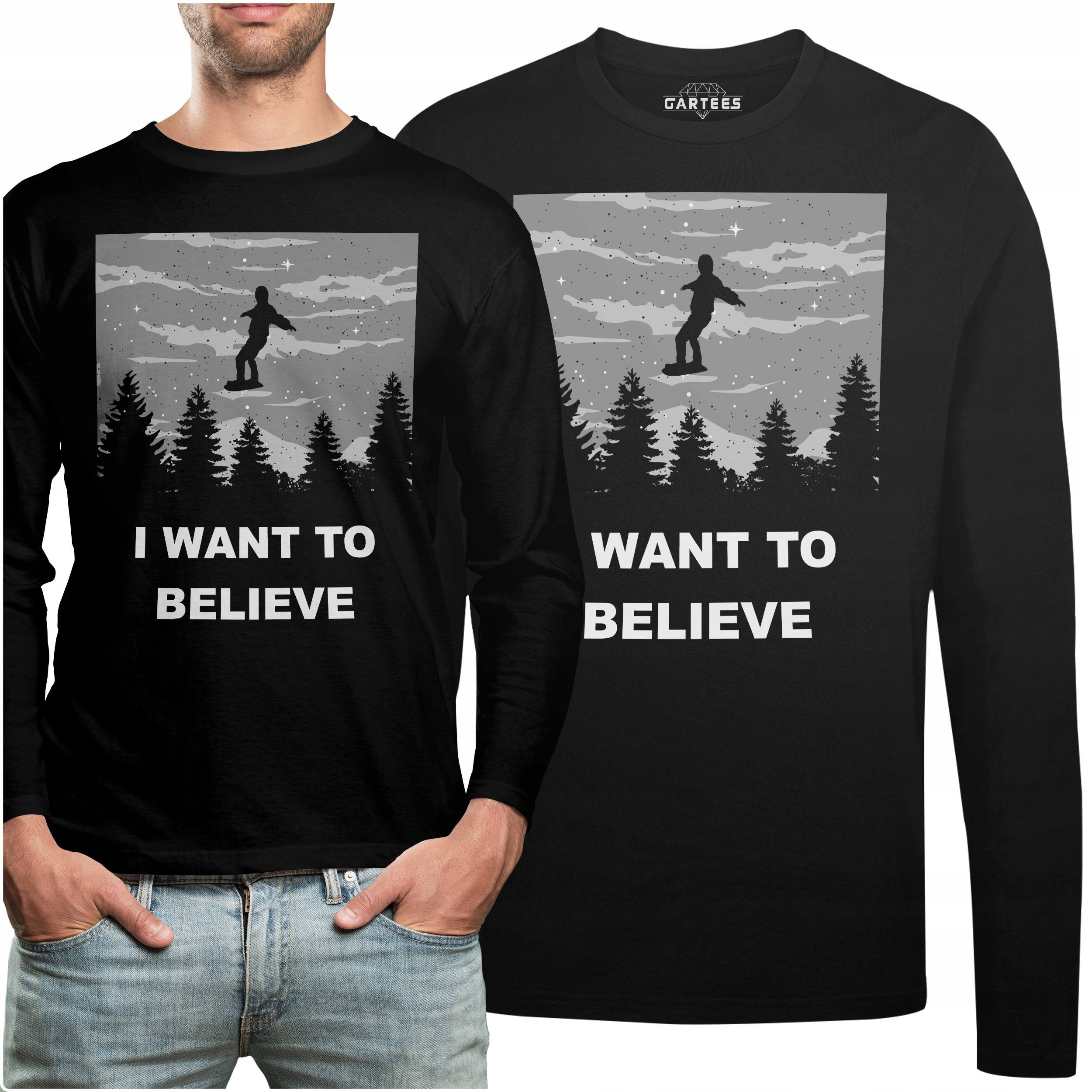 

Koszulka Long Prezent Napis I Want To Believe