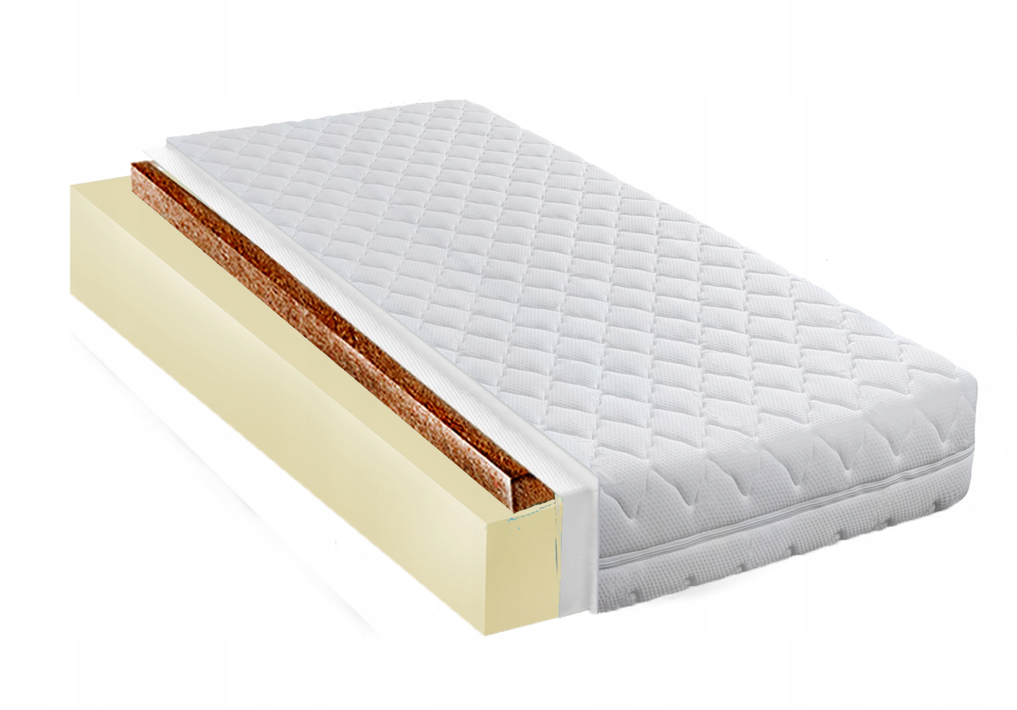 

120X200 Twardy Materac Z Kokosem Kręgosłup H3 H2