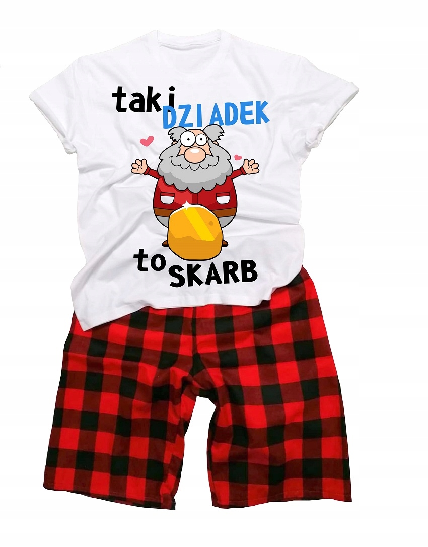 Pánské Bavlněné Pyžamo Dárek Ke Dni Prarodičů L