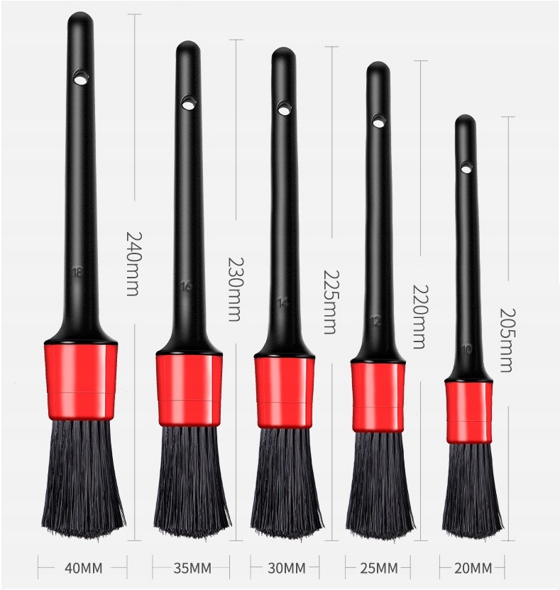 ZESTAW SZCZOTEK PĘDZLI DO DETAILINGU MYCIA SAMOCHODU AUTA DETAILING 5szt Kod producenta SZCZOTKI-PĘDZLE-DETAILING
