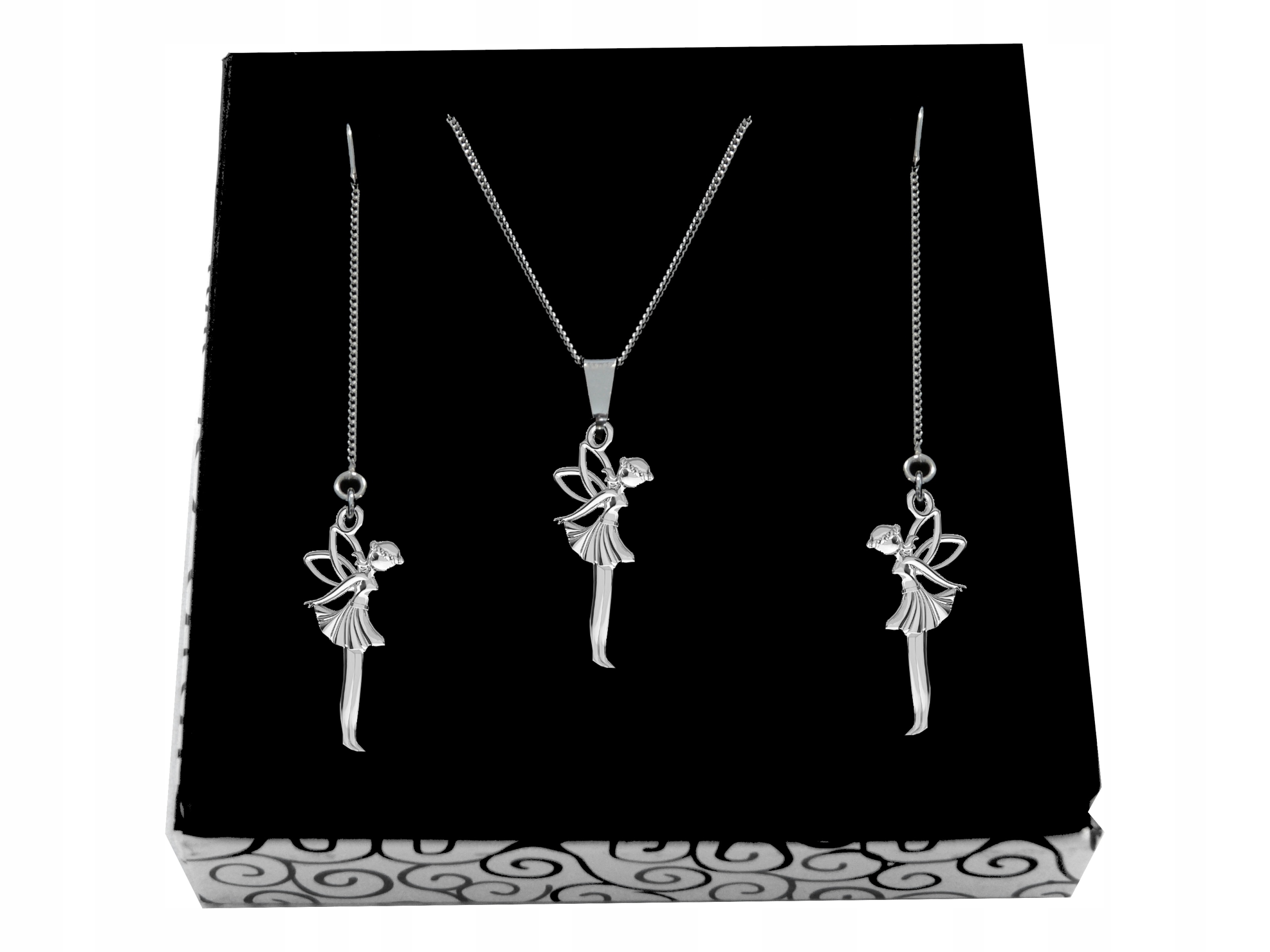 

Srebrny Komplet Leśna Wróżka Elf srebro 925