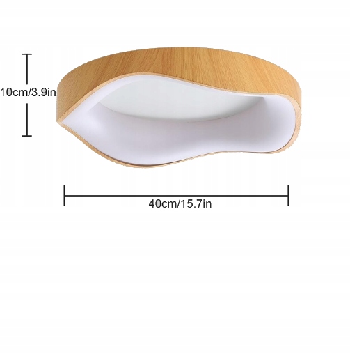 Moderná Led stropná lampa, stropná lampa vo farbe dreva