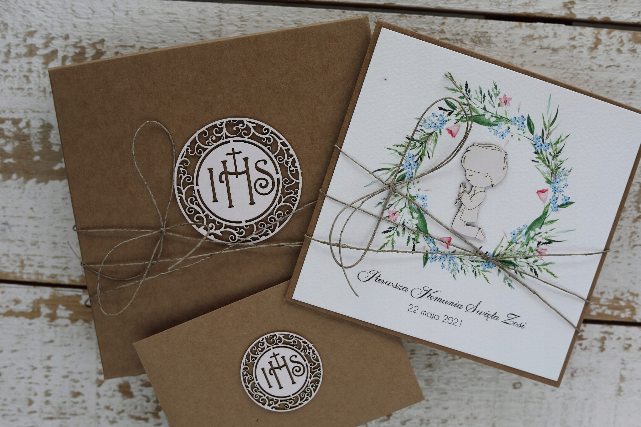 Ručně vyráběné společenské přání od otce kmotra