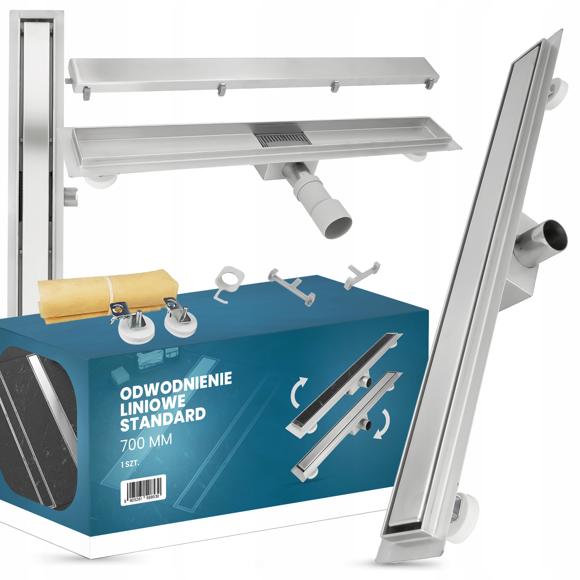 Lineárny Odtok 70 CM Odvodnenie Nízky Sifón Sprchovej Vaničky Podlahový At