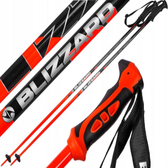 Kije kijki narciarskie Blizzard Allmountain Ski Poles 135cm neon orange