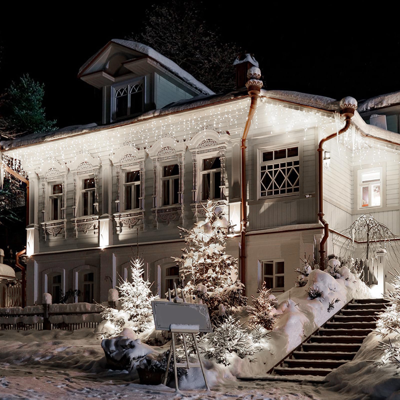 WOWDSGN Girlanda Kurtyna Świetlna Światełka Ozdobne Lampki 15M 660 LED — miniatura 7