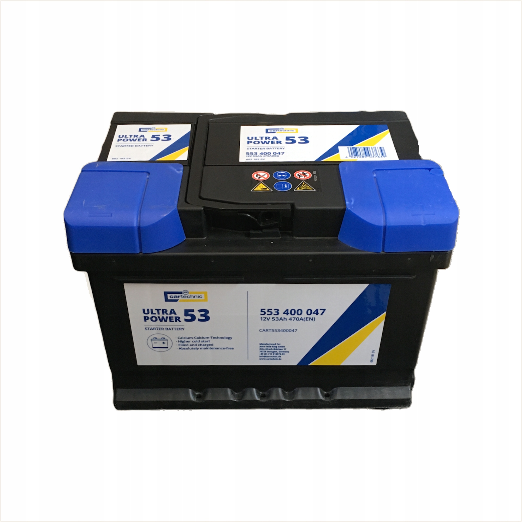 AKUMULATOR CARTECHNIC 53 Ah 470A P+