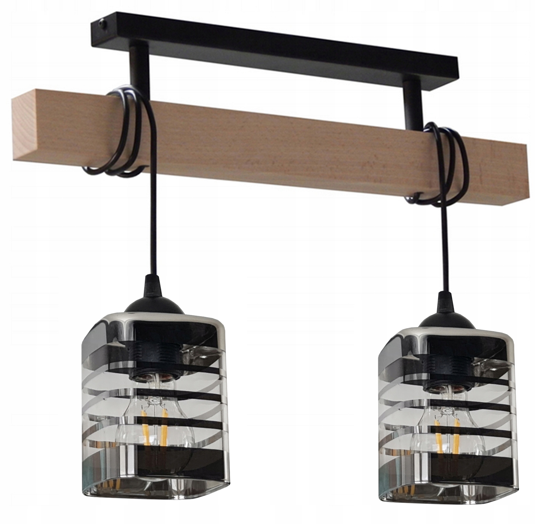 Lustr Závěsná Stropní Lampa Stropní Svítidlo 015-2PS Led Loft Obývací Pokoj Kancelář Pokoj