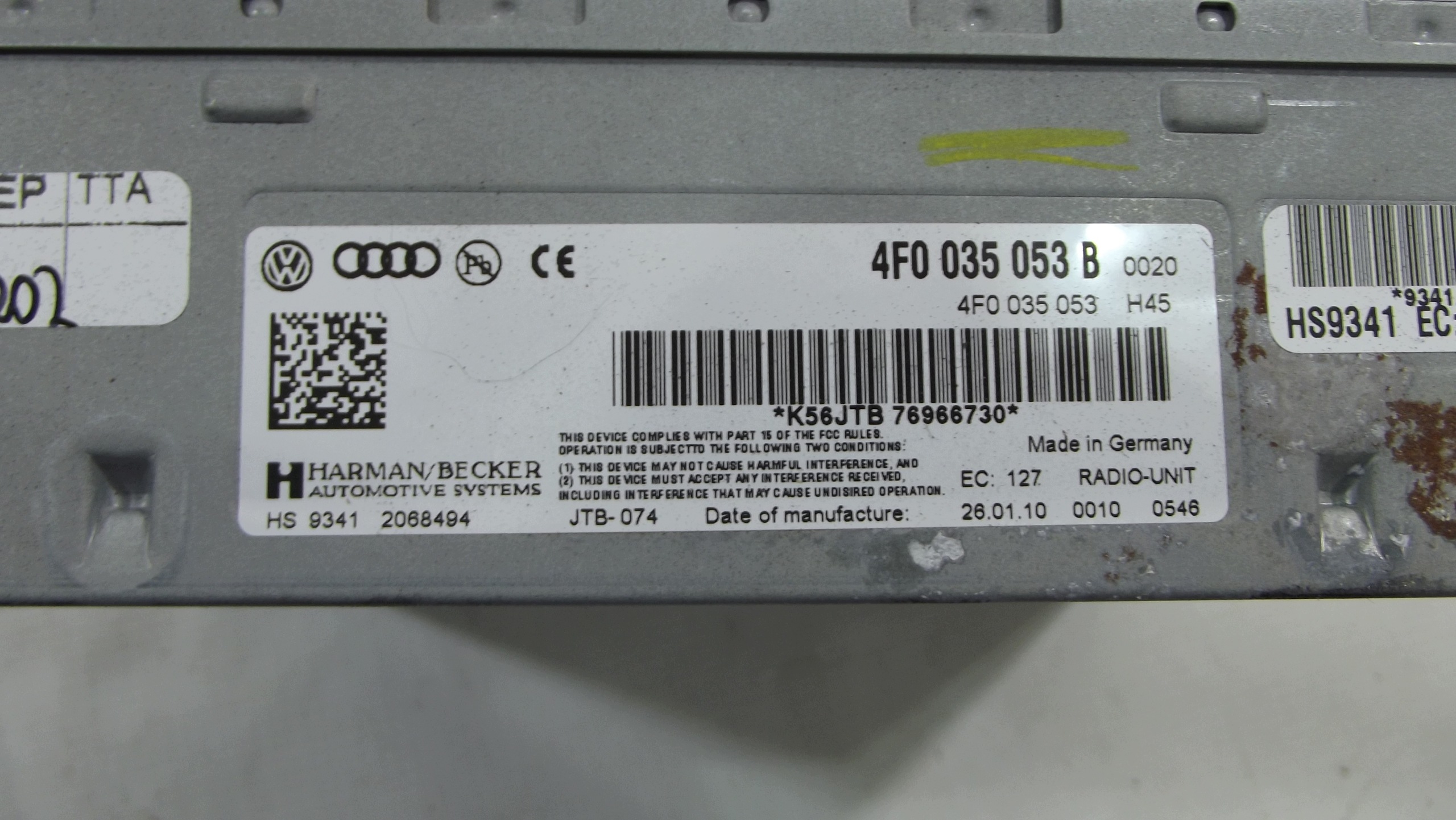 Audi A6 C7 lift tuner modulo della radio 4F0035053B