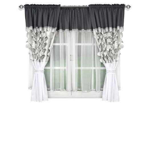 

Komplet zasłon wycinanych laserowo firana.Kolory