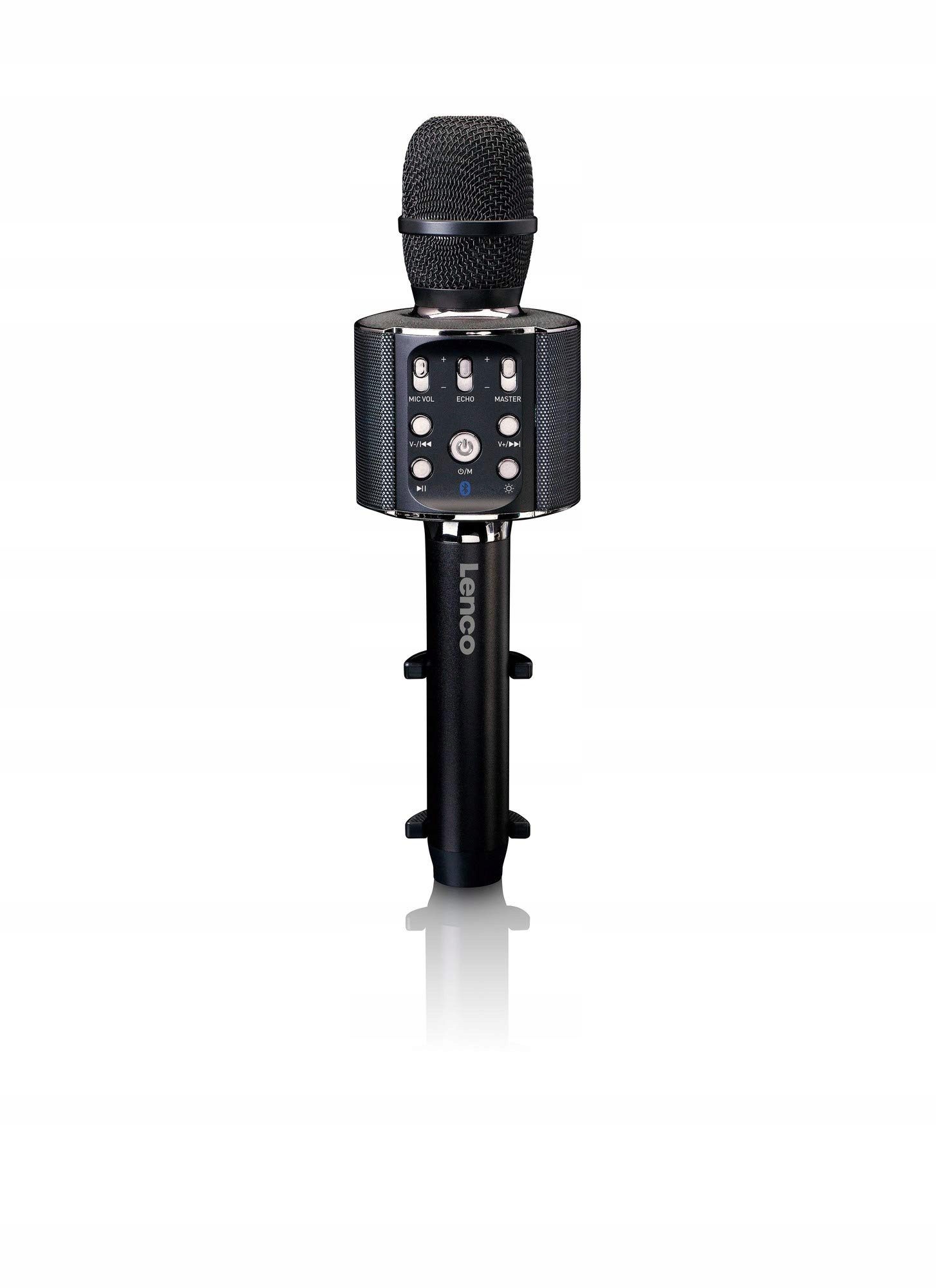 LENCO Mikrofon Karaoke Bluetooth LED Dla Android iOS Czarny
