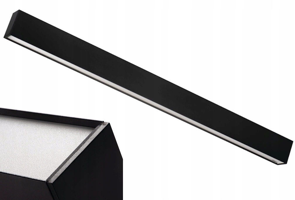 stropní svítidlo Led Lineární svítidlo Kxl 24W 2880lm Neutrální 90 cm Černá Mat