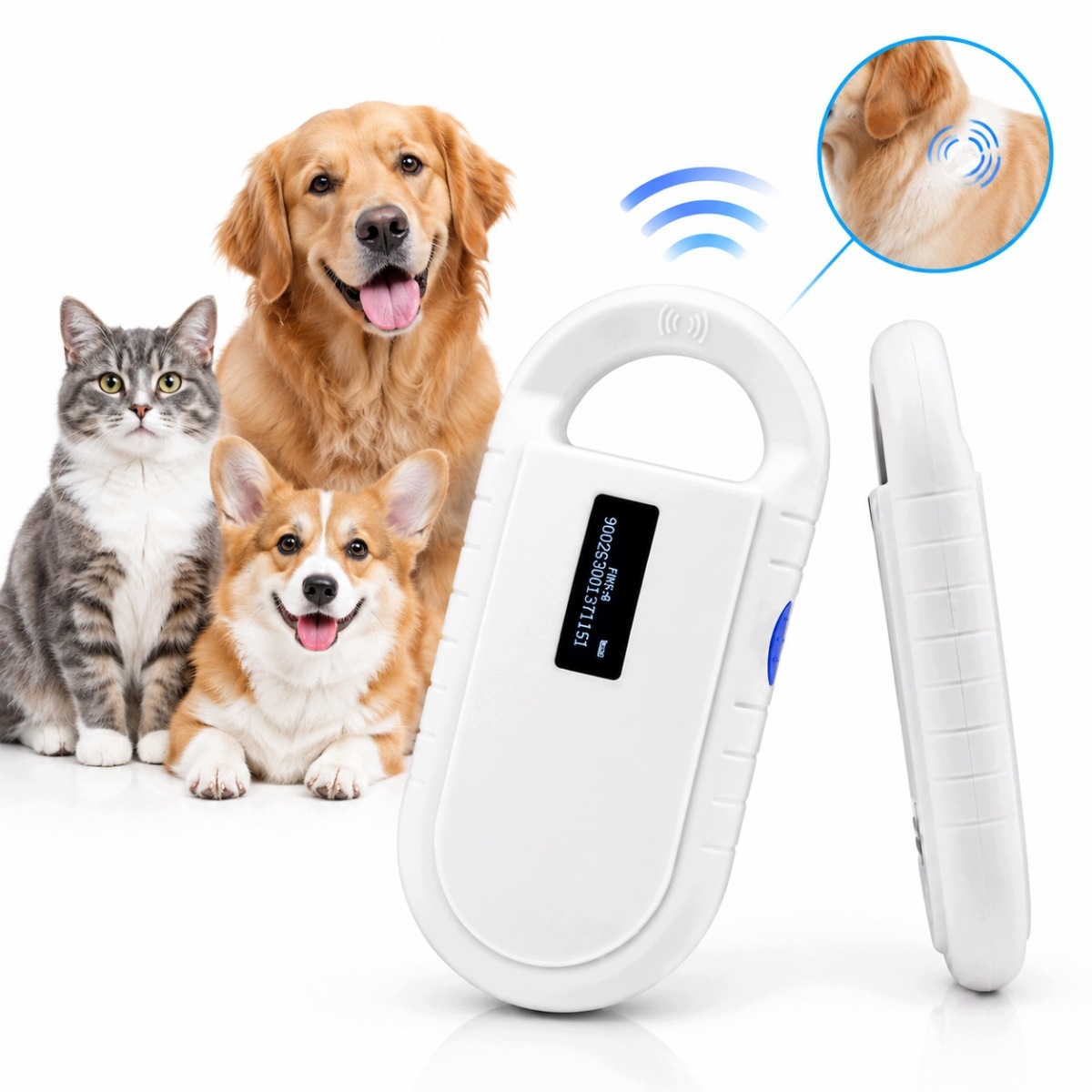 Czytnik mikrochipów czipów mikroczipów Rfid dla psa kota 134.2KHz