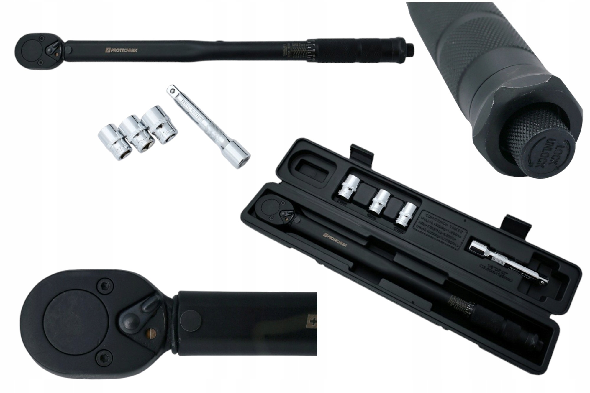 KLUCZ DYNAMOMETRYCZNY MOTOCYKLOWY ROWEROWY SAMOCHODOWY 42-210Nm 1/2''