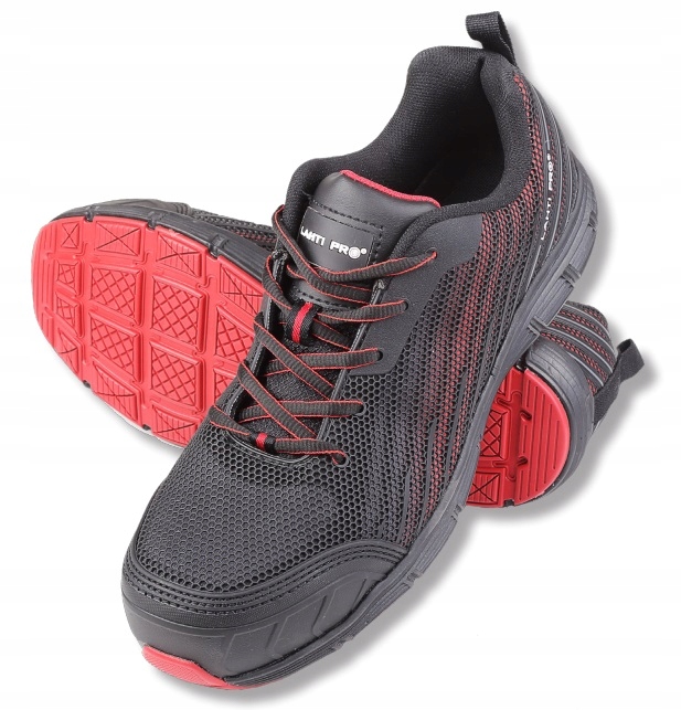 Półbuty robocze bezpieczne Lahti Pro L30417 czarno-czerwone 43