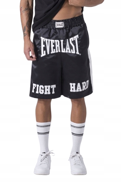 Spodenki bokserskie Everlast Exclusive Shorts In Satin R. M czarne