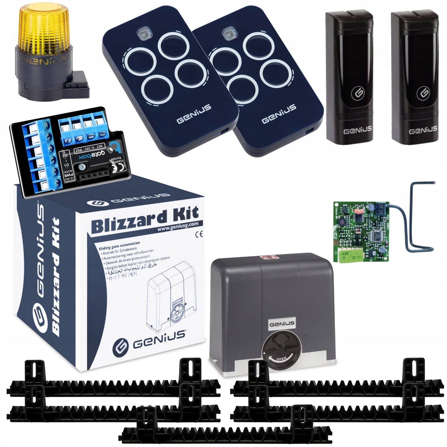 Genius BLIZZARD500+ Modul WiFi Lampa Lišta+ 2xPILOT pohon posuvnej brány