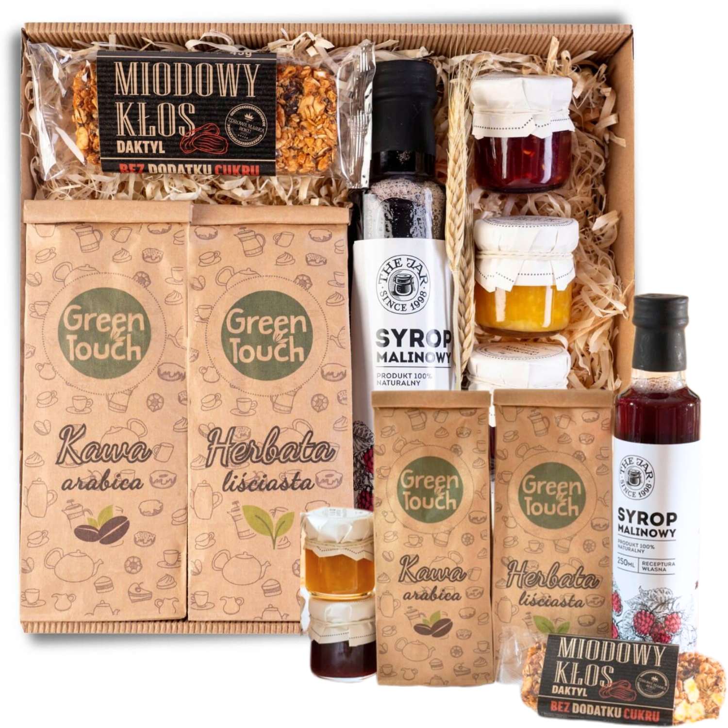 Levně Dárkový Koš Sada Konfitur Čaj Káva Sirup Box Dárek Na Velikonoce