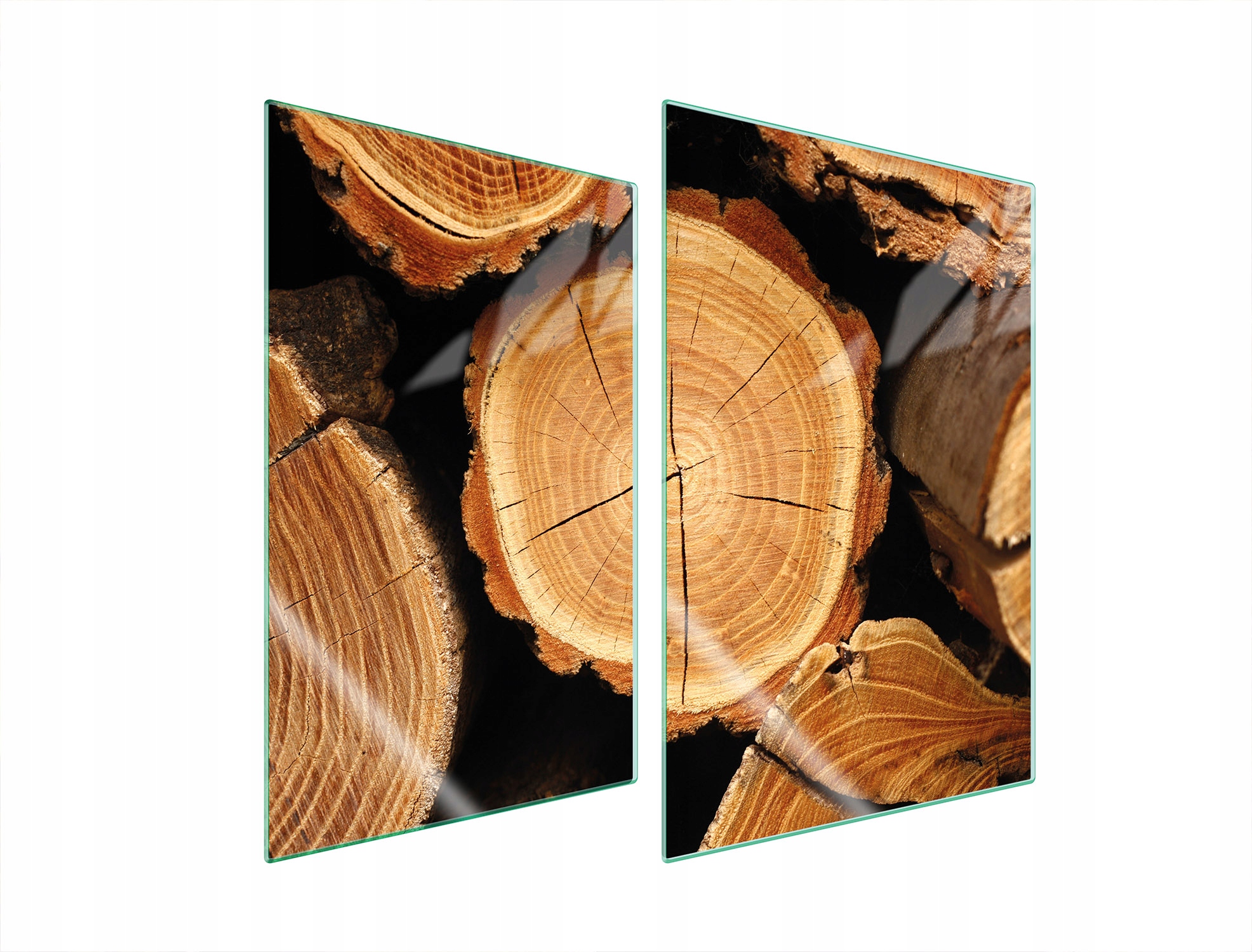 Skleněná Ochranná Deska Do Kuchyně 2x35x52 Dřevo Tvrzené Sklo