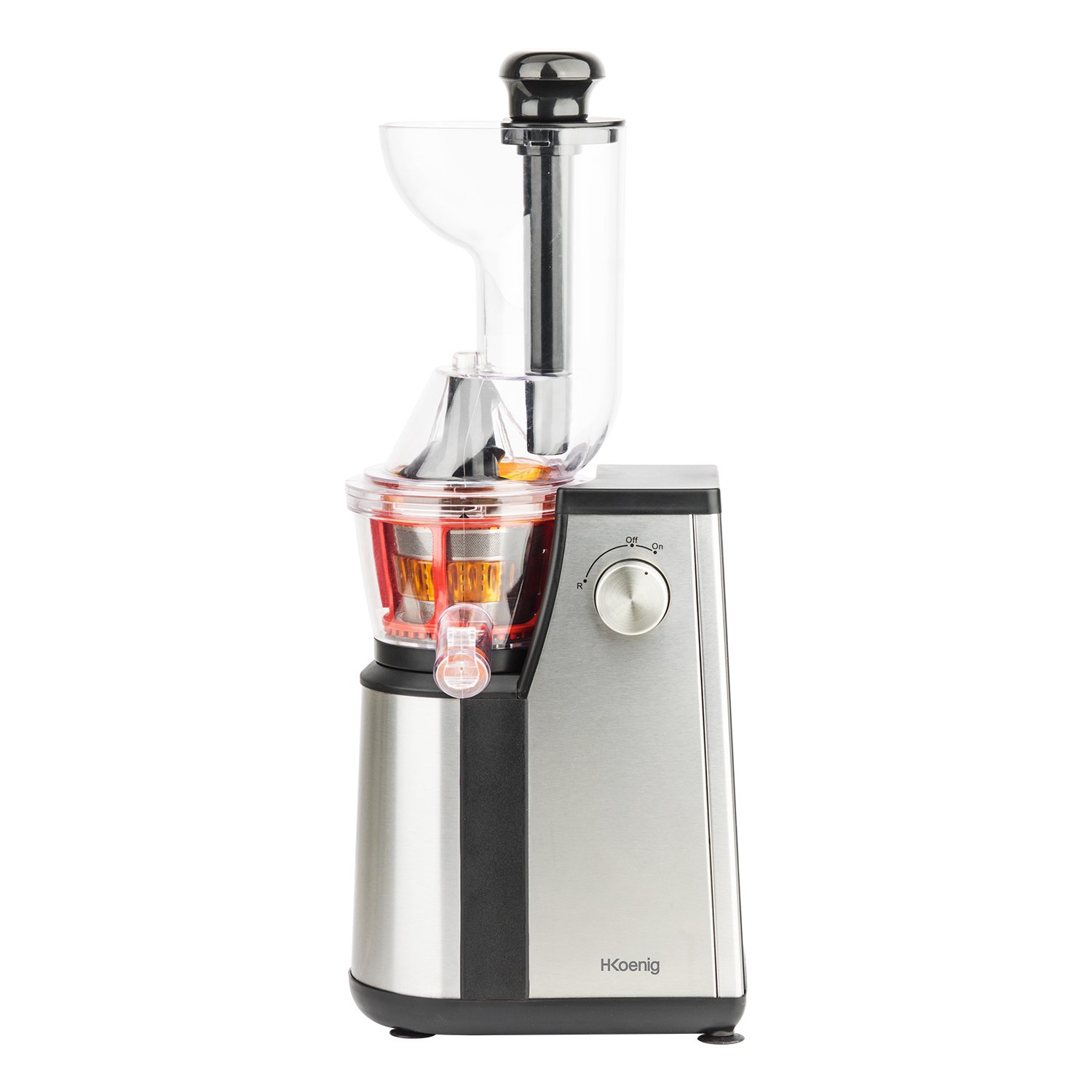 HKOENIG Wolnoobrotowa Wyciskarka 1L 400W Stal Nierdzewna Czarna Wersja 2 — miniatura 4