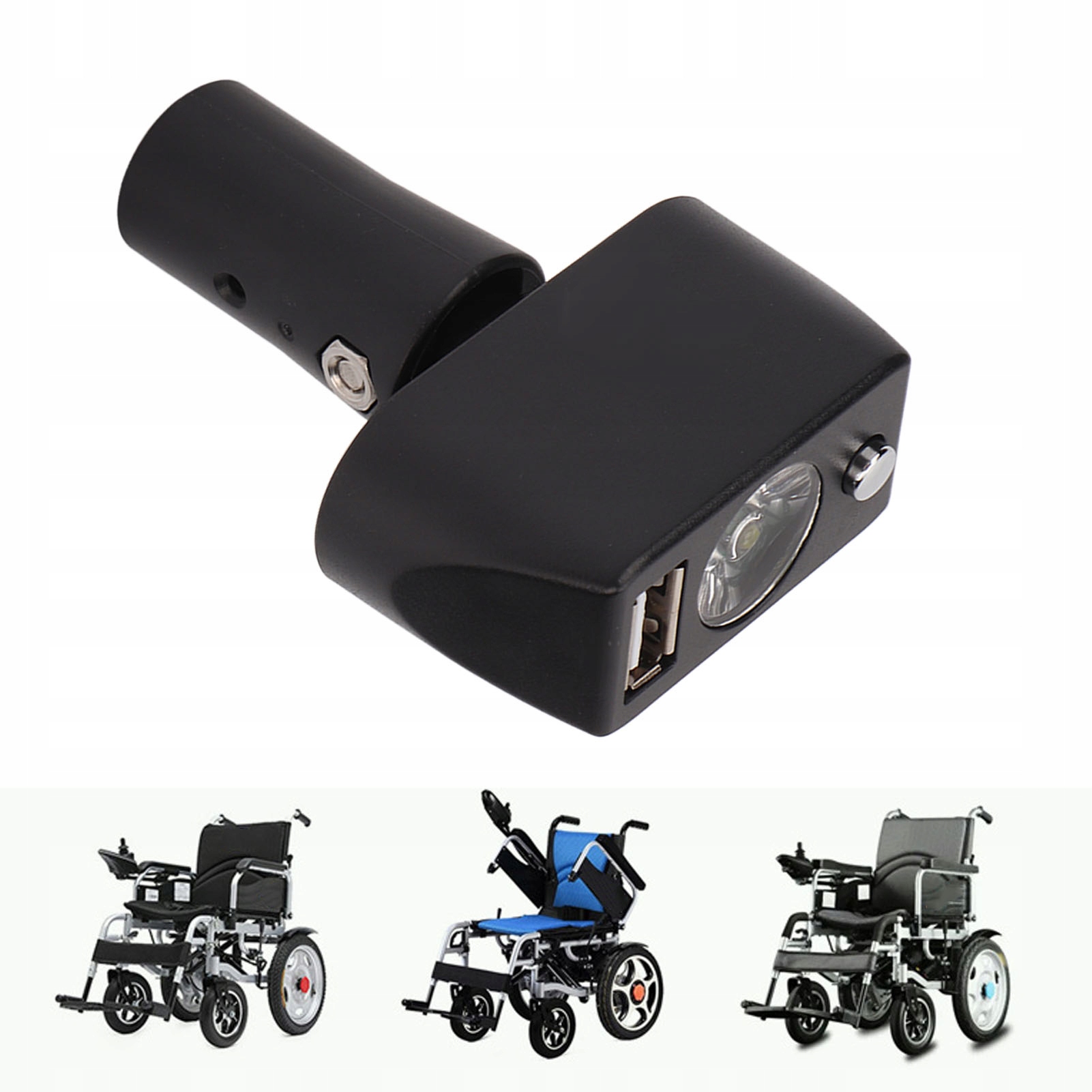 Lampka Rowerowa Przód Usb Na Wózka Inwalidzkiego